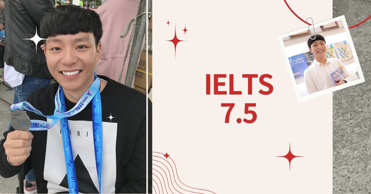 朱同學在時代國際準備雅思考到IELTS 7.5分